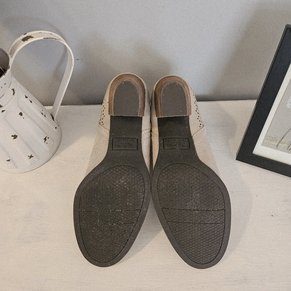 Dr. Scholl's Beige Leather/Suede Ankle Booties with Perforated Detail Sz 8M EUC - Picture 7 of 7